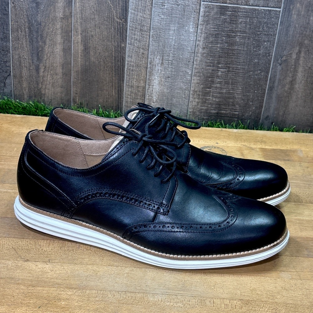 Cole Haan OriginalGrand Wingtip Oxford Shoes Men's 13M Black Leather C26469